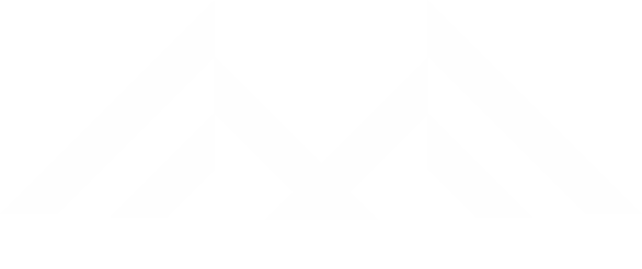 White geometric logo resembling two peaked roofs above the text "MOSAIC ROOFING SYSTEMS" on a black background.